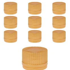 PP 24 gold Kunststoff mit Originalitätsring gold, 10 Stück