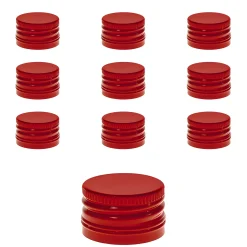 PP 28 rot Aluminium mit Originalitätsring, 10 Stück