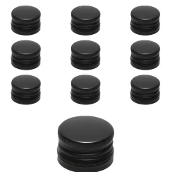 PP 28 schwarz Aluminium mit Originalitätsring, 10 Stück
