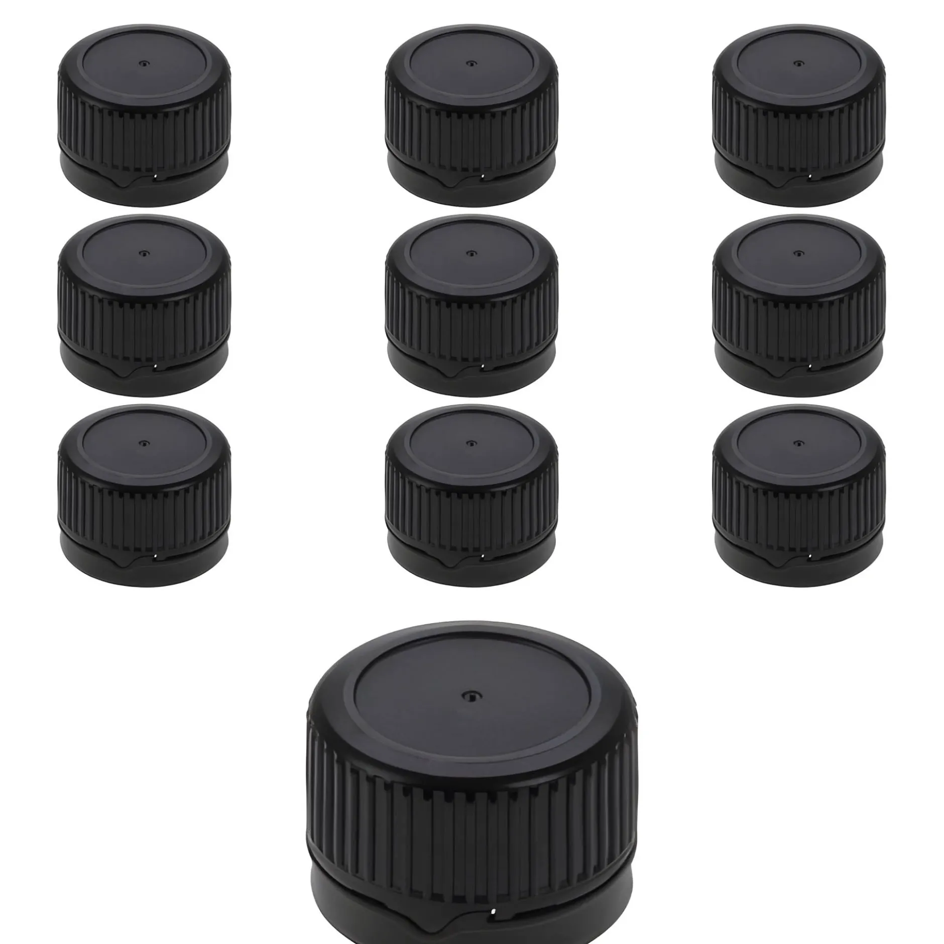 PP 28 schwarz Kunststoff mit Originalitätsring, 10 Stück