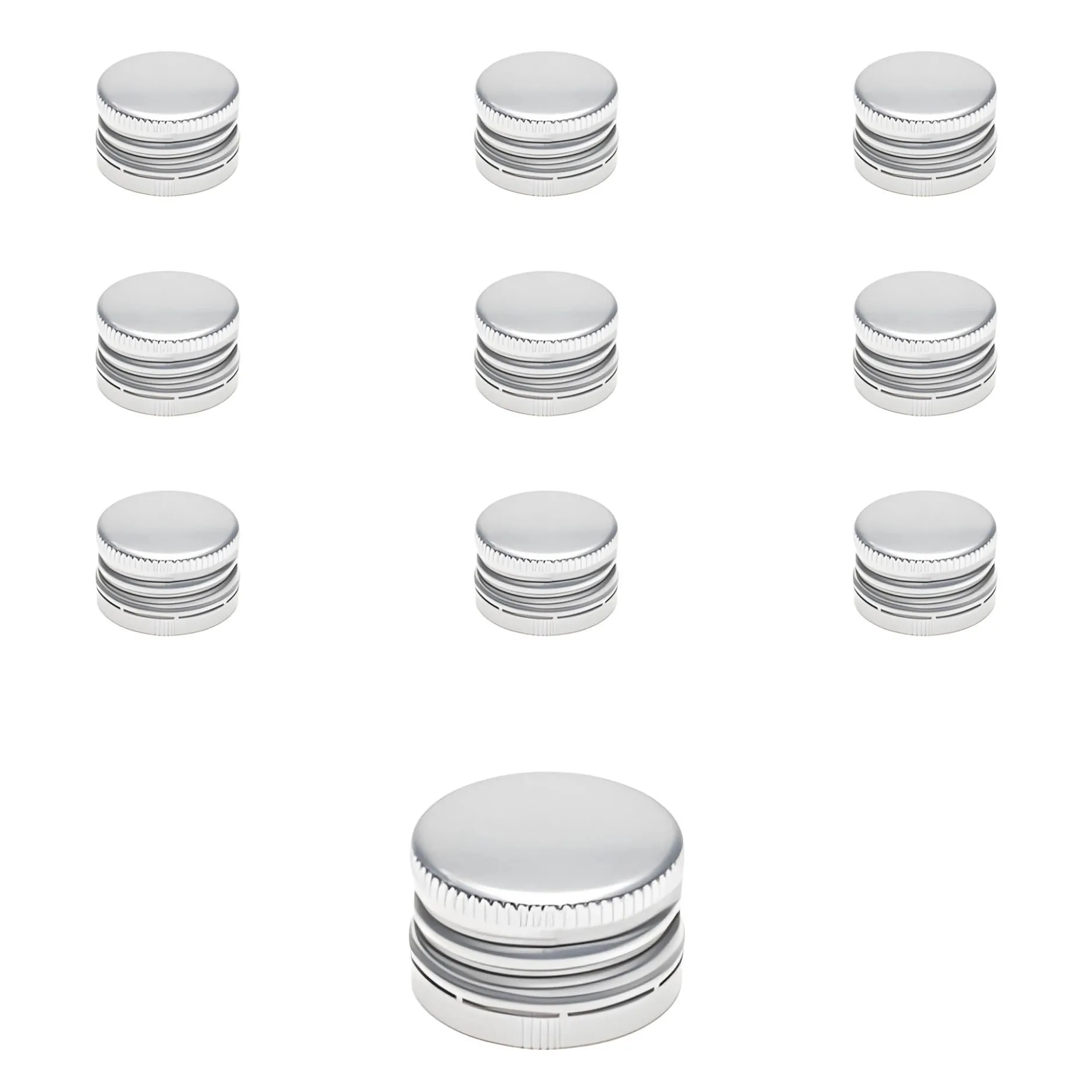 PP 28 silber Aluminium mit Originalitätsring, 10 Stück