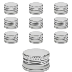 PP 31,5 silber Aluminium ohne Rollrand, 10 Stück