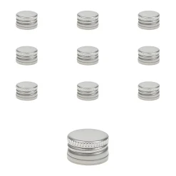 PP 18 silber Aluminium ohne Rollrand, 10 Stück