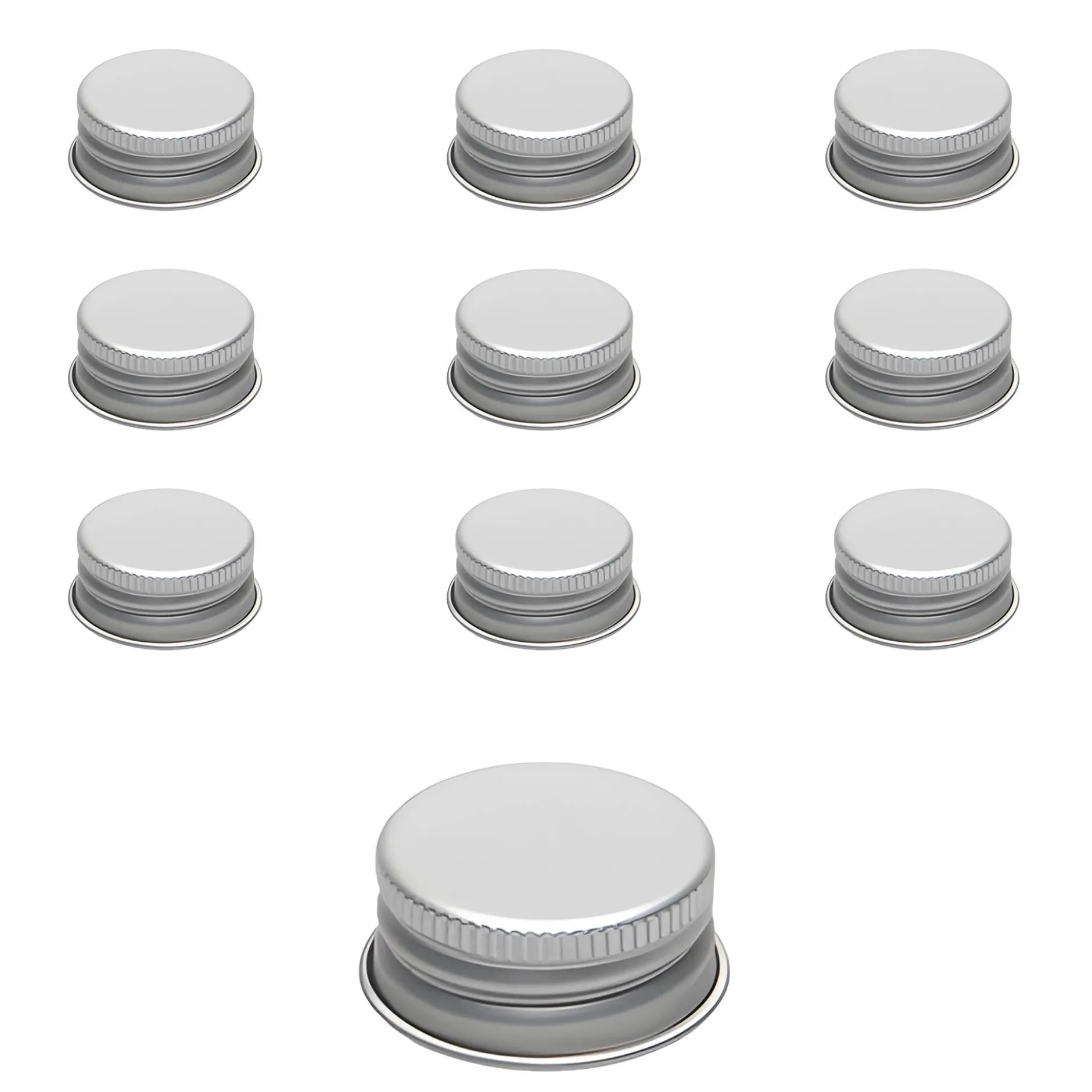 PP 28 silber Aluminium, 10 Stück