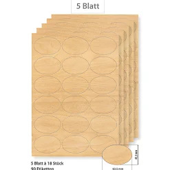 Rundglas 212 ml Deep Holz, Einsteiger 6er Set