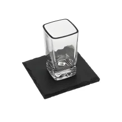 Schieferuntersetzer 10 x 10 cm, 4er Pack