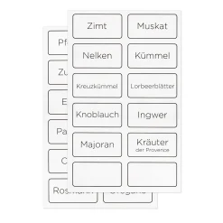 Schmucketiketten 'Gewürze und Kräuter', 24 Stück