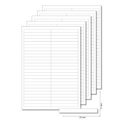 Siegeletiketten 97 x 11 mm weiß - 5 Blatt A4