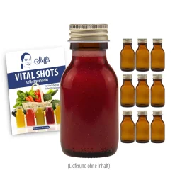 Steffis Glasflasche 60 ml braun, 10er Set