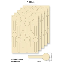 Steffis Siegeletiketten creme - 5 Blatt A4