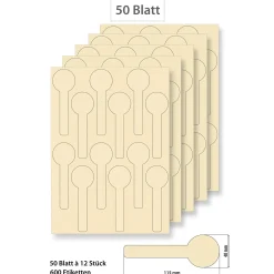 Steffis Siegeletiketten creme - 50 Blatt A4