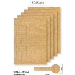 Steffis Siegeletiketten Holzdekor - 50 Blatt A4