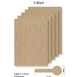 Steffis Siegeletiketten natur - 5 Blatt A4