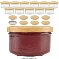 Sturzglas 186 ml 'Holzdekor', 12er Set