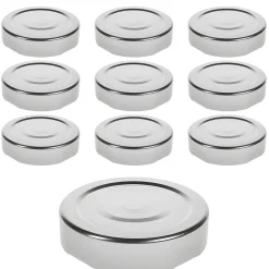 TO 58 Deep silber past. mit Button, 10 Stück