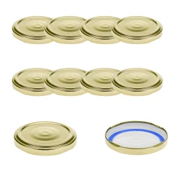TO 63 gold ster. mit Button BLUESEAL, 10 Stück