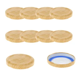 TO 58 Holzdekor matt past. mit Button BLUESEAL, 10 Stück