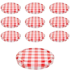 TO 66 kariert rot/weiß ster., 10 Stück