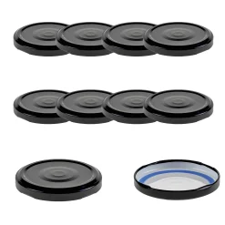 TO 66 schwarz ster. mit Button BLUESEAL, 10 Stück