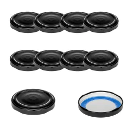 TO 58 schwarz ster. mit Button BLUESEAL, 10 Stück