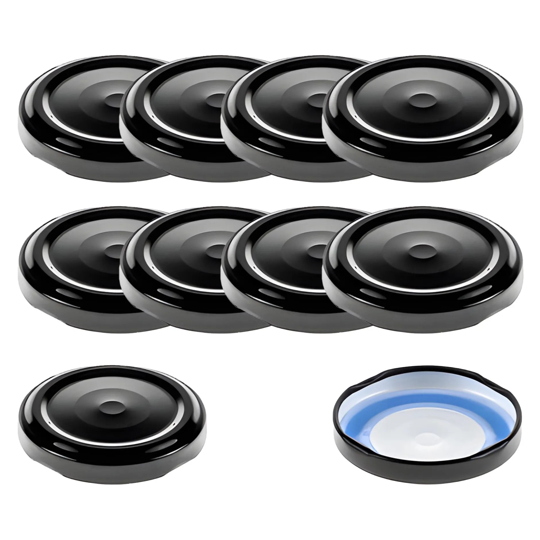 TO 48 schwarz ster. mit Button BLUESEAL, 10 Stück
