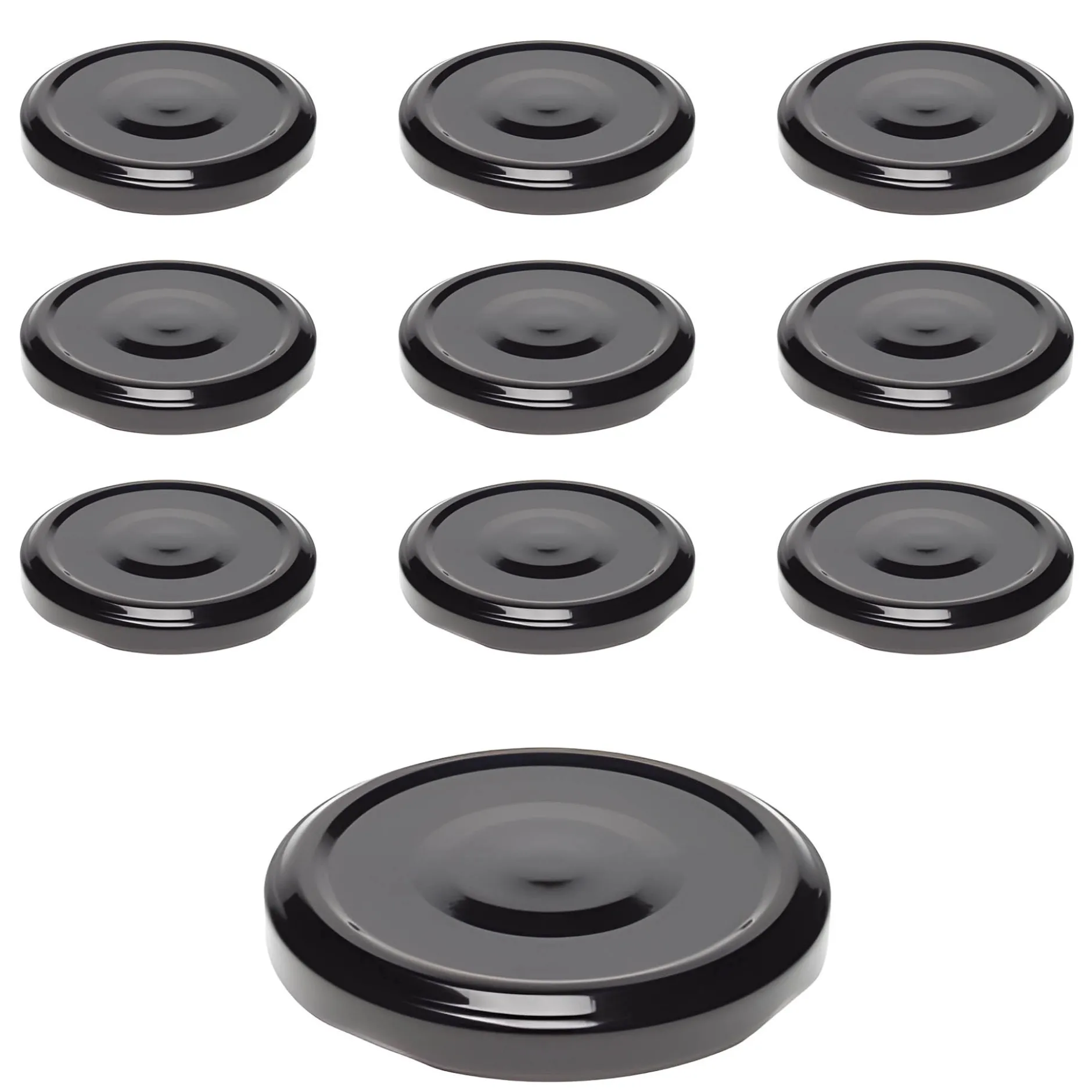 TO 66 schwarz ster. mit Button, 10 Stück