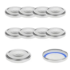 TO 63 silber past. mit Button BLUESEAL, 10 Stück