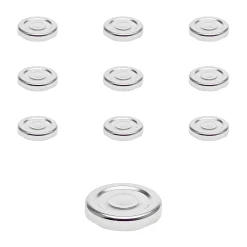 TO 43 silber past. mit Button, 10 Stück