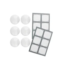 TO 38 Streuerkappe 6er plus 12 Etiketten, transparent