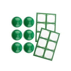 TO 38 Streuerkappe 6er plus 12 Etiketten, grün