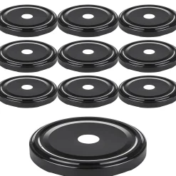 TO 82 Trinkhalmdeckel schwarz, Loch Ø 15,5 mm, 10 Stück