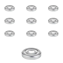 TO 43 Trinkhalmdeckel silber, Loch Ø 13 mm, 10 Stück
