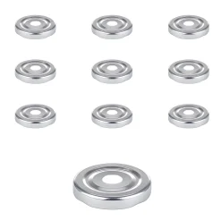 TO 48 Trinkhalmdeckel silber, Loch Ø 13 mm, 10 Stück