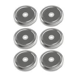 TO 63 Trinkhalmdeckel silber, Loch Ø 8 mm, 6 Stück