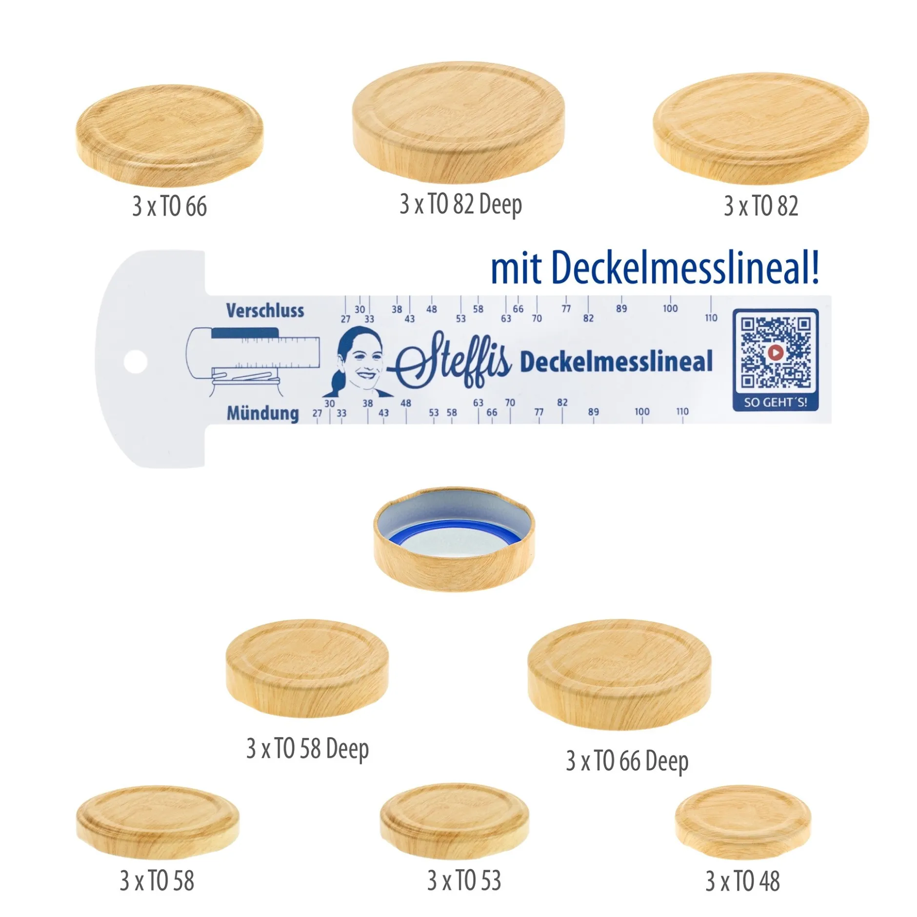 TO Verschlüsse Holzdekor BLUESEAL, 24er Set