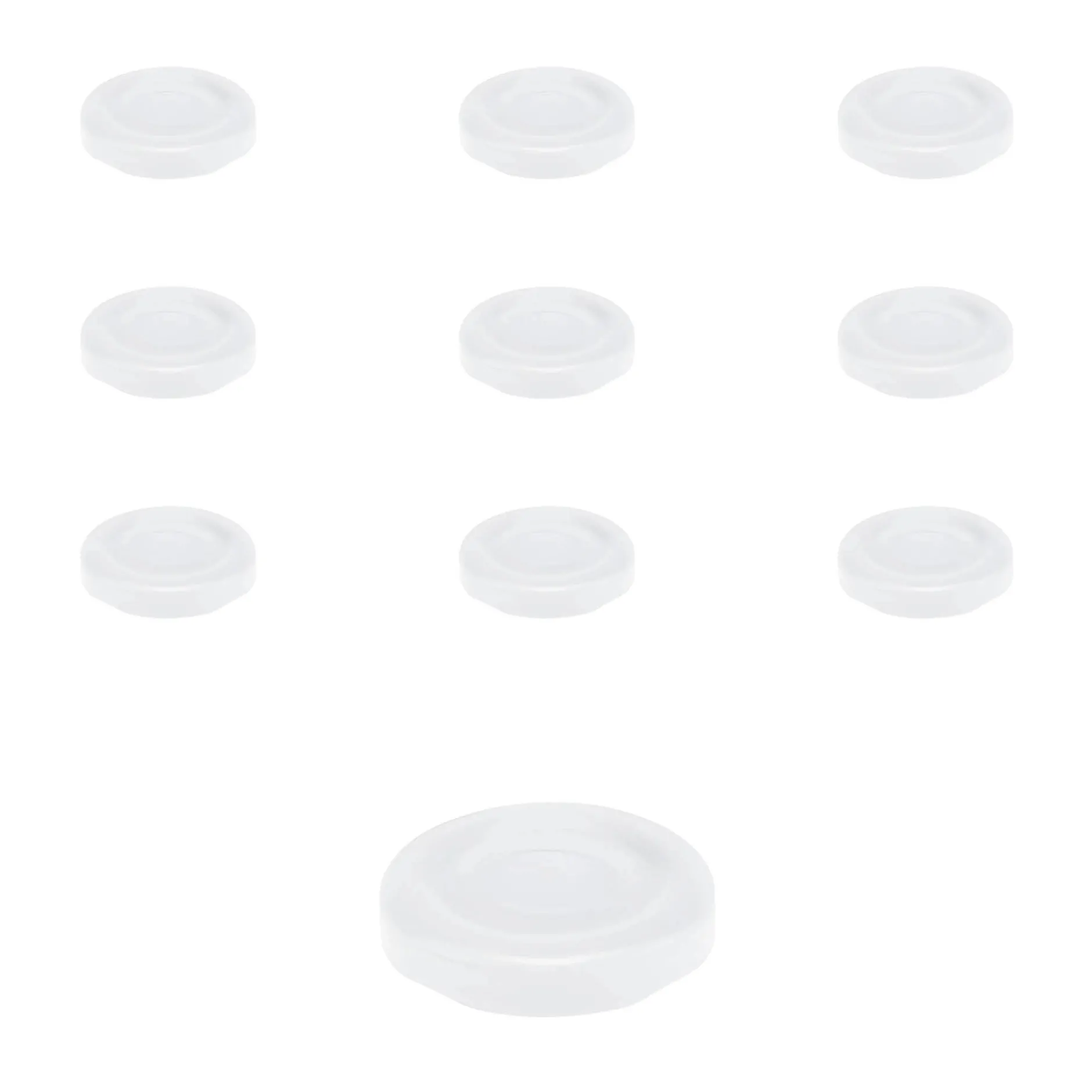 TO 43 weiß past. mit Button, 10 Stück