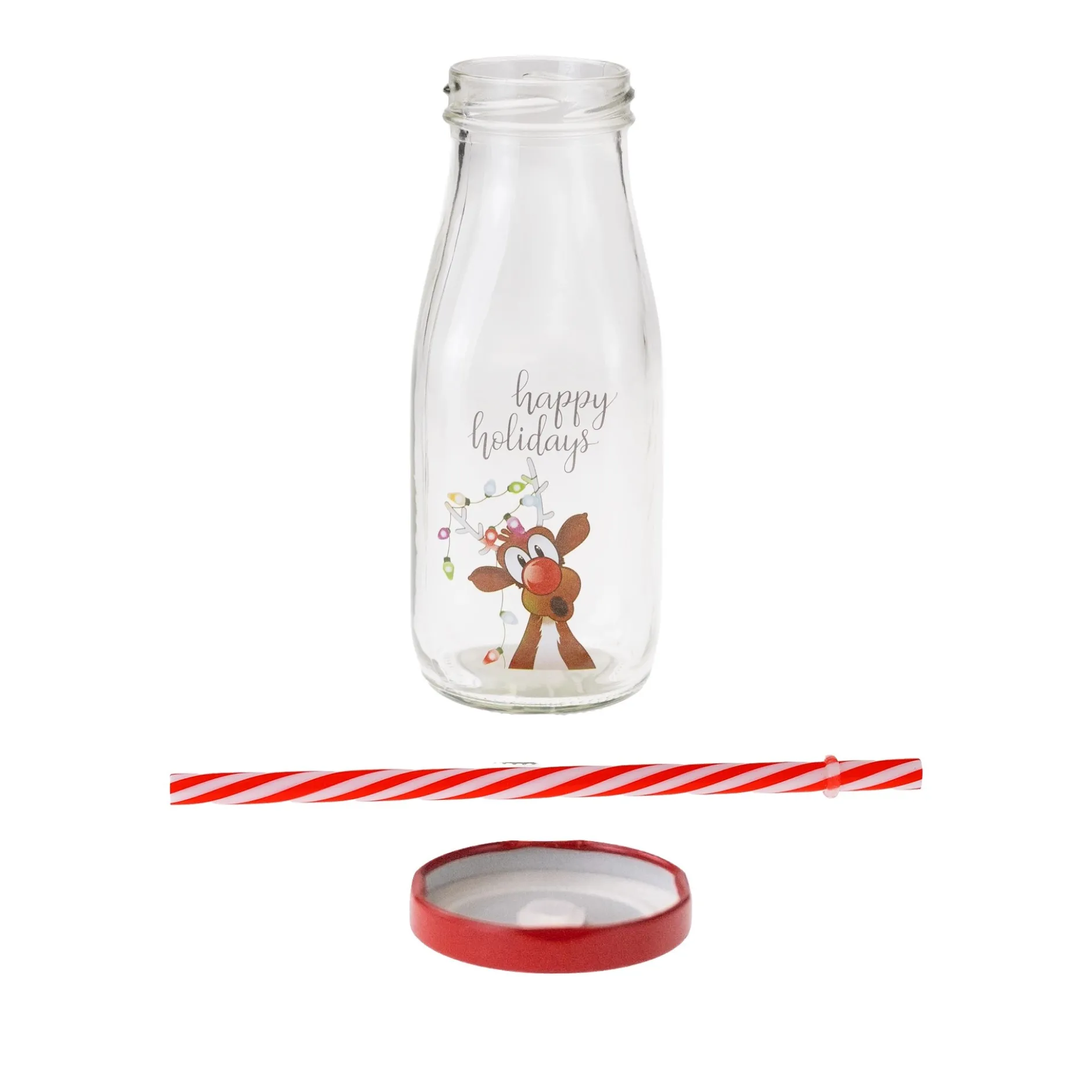 Trinkhalmflasche 'Rentier' 300 ml
