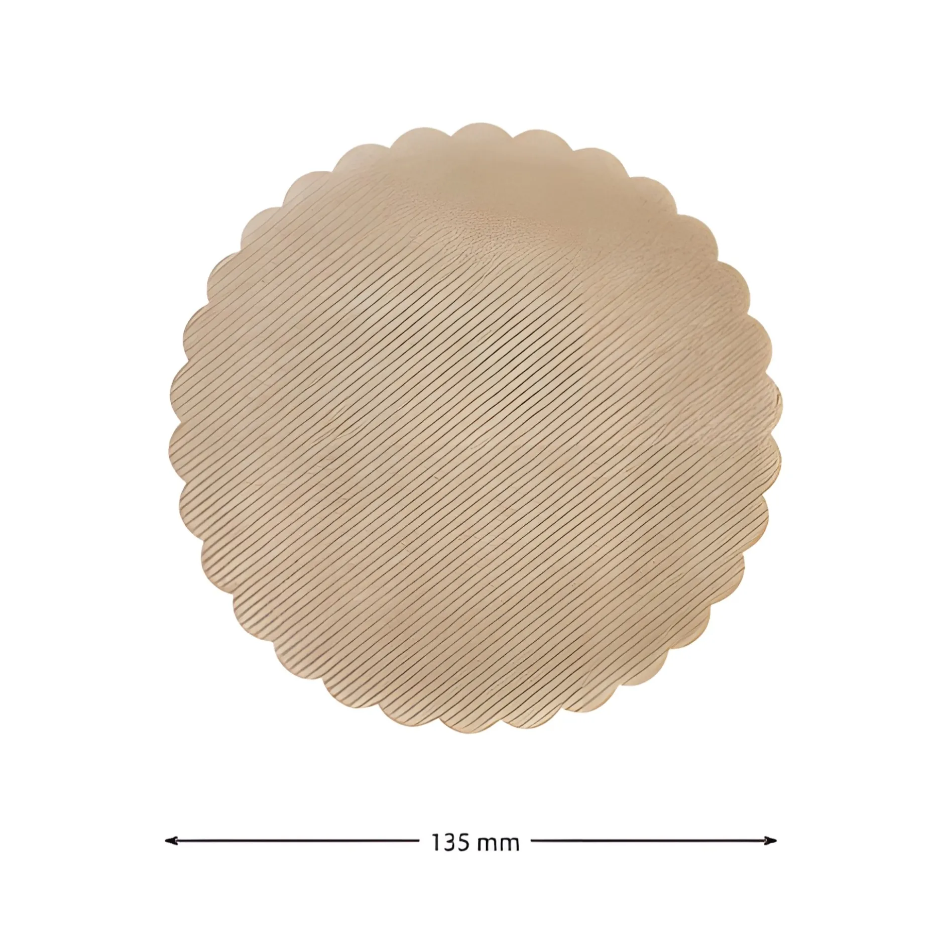 Vliesdeckchen Ø 135 mm natur, 10 Stück