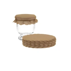 Vliesdeckchen Ø 150 mm natur, 100 Stück
