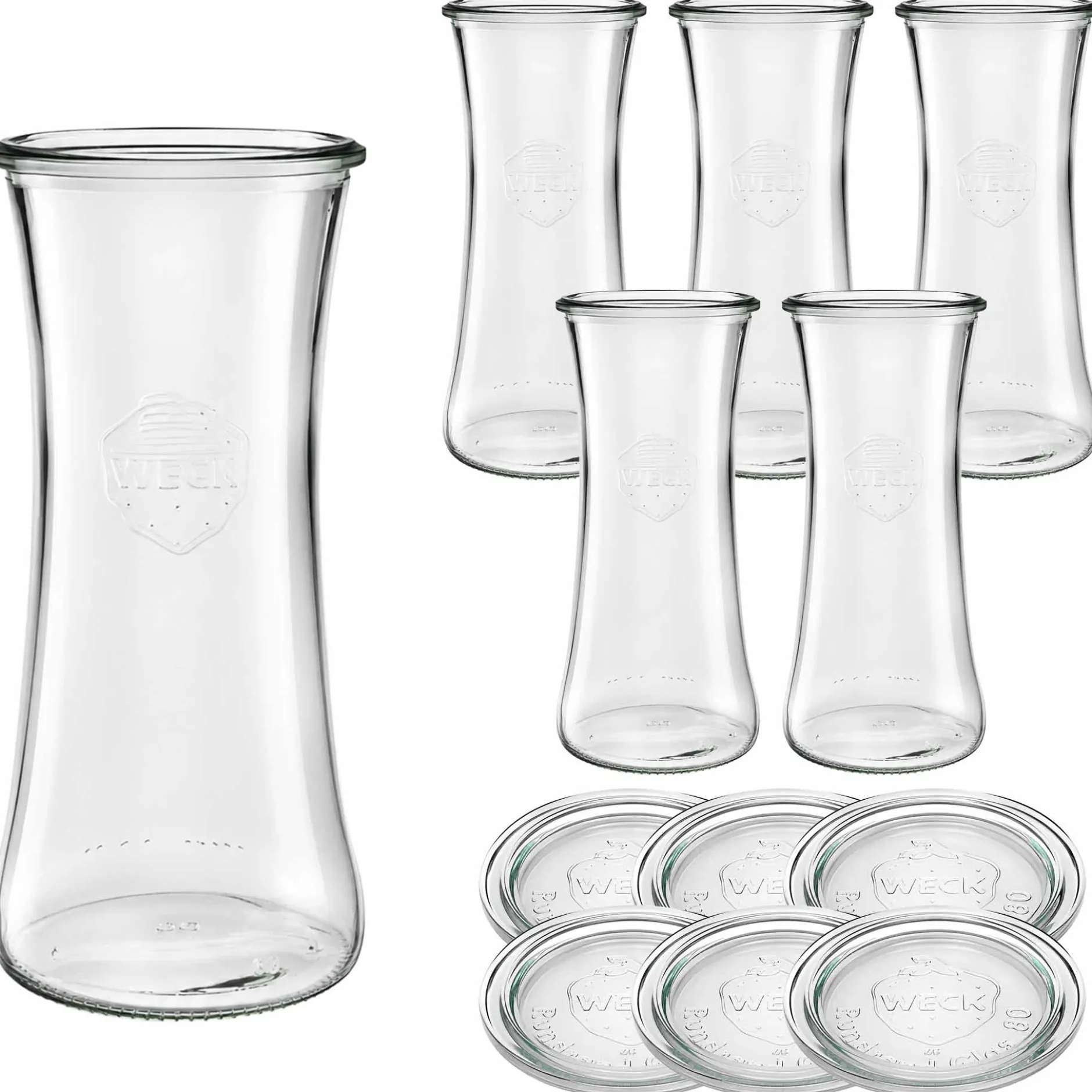 WECK-Delikatessenglas 700 ml mit Glasdeckel, 6 Stück