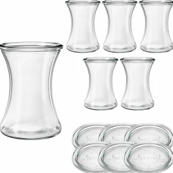 WECK-Delikatessenglas 370 ml mit Glasdeckel, 6 Stück