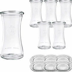 WECK-Delikatessenglas 100 ml mit Glasdeckel, 6 Stück