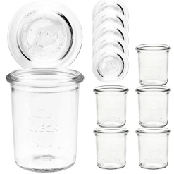 WECK-Mini-Sturzglas 160 ml + Glasdeckel, 6er Set