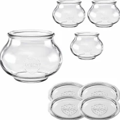 WECK-Schmuckglas 1062 ml mit Glasdeckel, 4 Stück