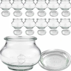WECK-Schmuckglas 220 ml mit Glasdeckel, 12 Stück