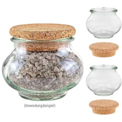 WECK-Schmuckglas 220 ml mit Pilzkorken, 3er Set