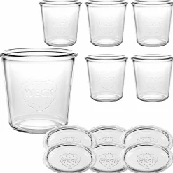 WECK-Sturzglas 580 ml mit Glasdeckel, 6 Stück