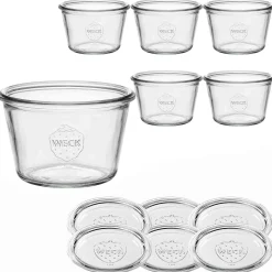 WECK-Sturzglas 370 ml mit Glasdeckel, 6 Stück