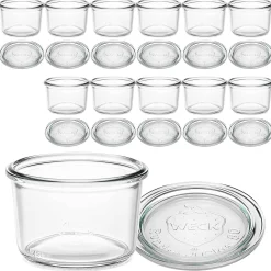 WECK-Sturzglas 200 ml mit Glasdeckel, 12 Stück