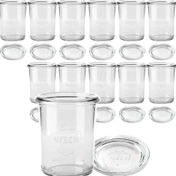 WECK-Sturzglas 160 ml mit Glasdeckel, 12 Stück